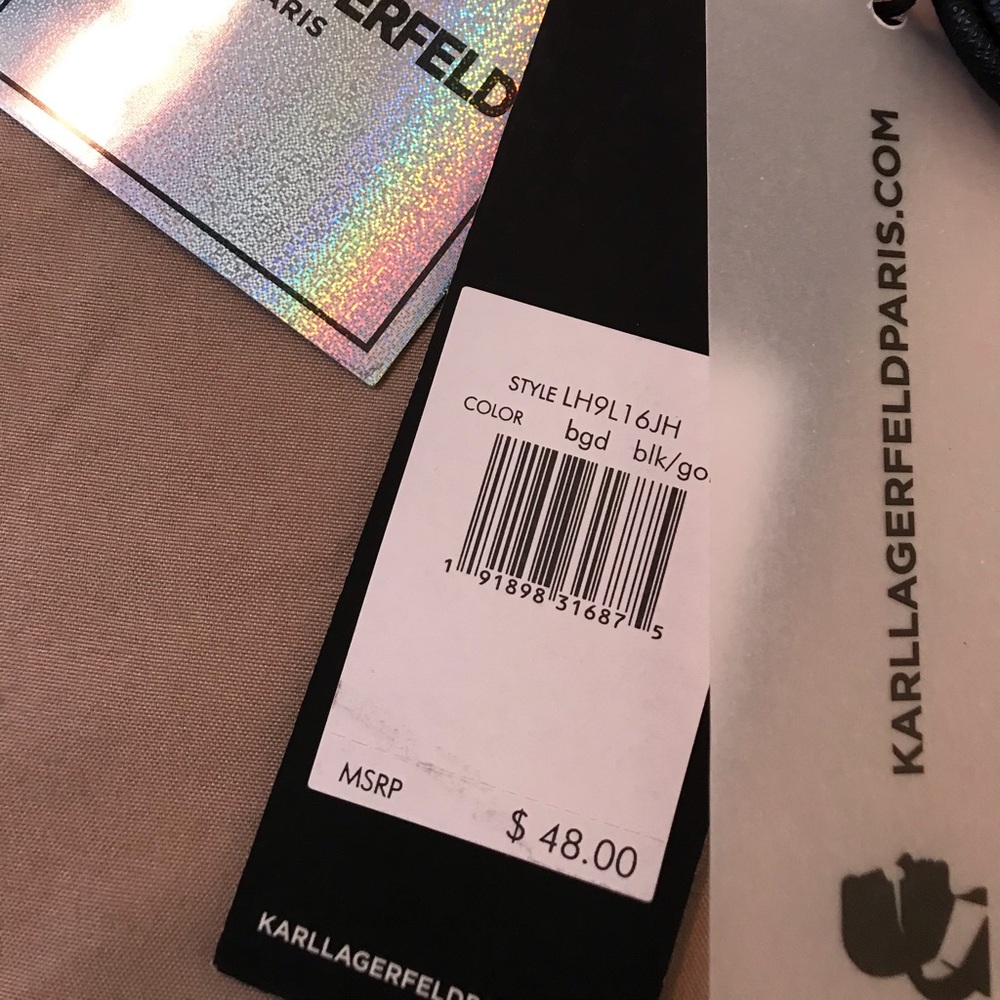 *SOLD* NWT KARL LAGERFELD PARIS BLACK WRISTLET $48 - Picture 6 of 8